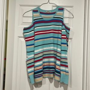 “Cold Shoulder” lightweight sweater